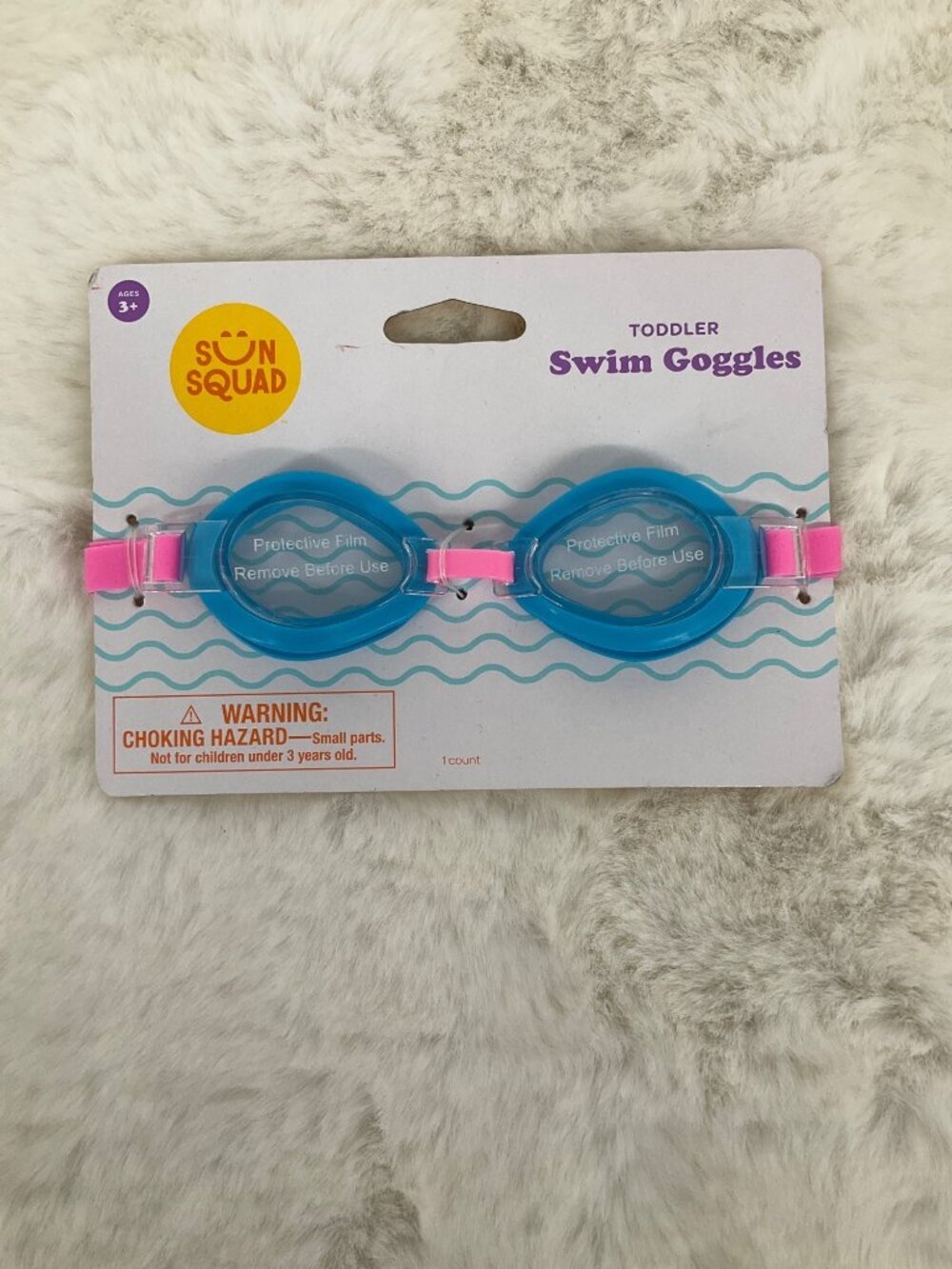 Sun Squad Pink & Blue Toddler Swim Goggles New 2 pr Swim Beach Fun - Picture 2 of 4